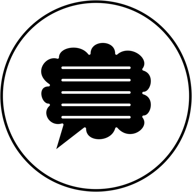 Imagen vectorial del icono de los comentarios Se puede utilizar para el marketing en línea