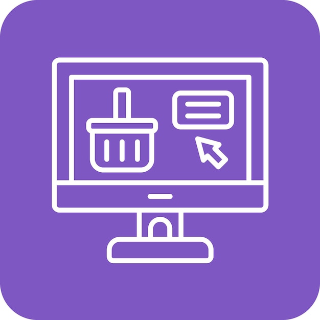 Imagen vectorial de icono de comercio electrónico Se puede utilizar para Smart City