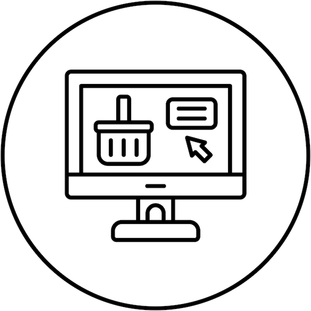 Imagen vectorial de icono de comercio electrónico Se puede utilizar para Smart City