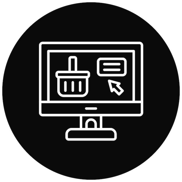 Imagen vectorial de icono de comercio electrónico Se puede utilizar para Smart City