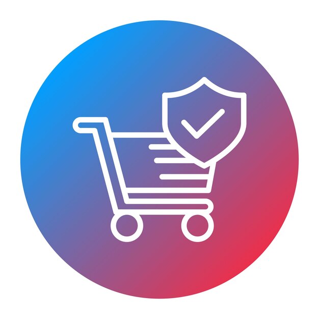 Imagen vectorial de icono de comercio electrónico seguro Se puede utilizar para el pago seguro
