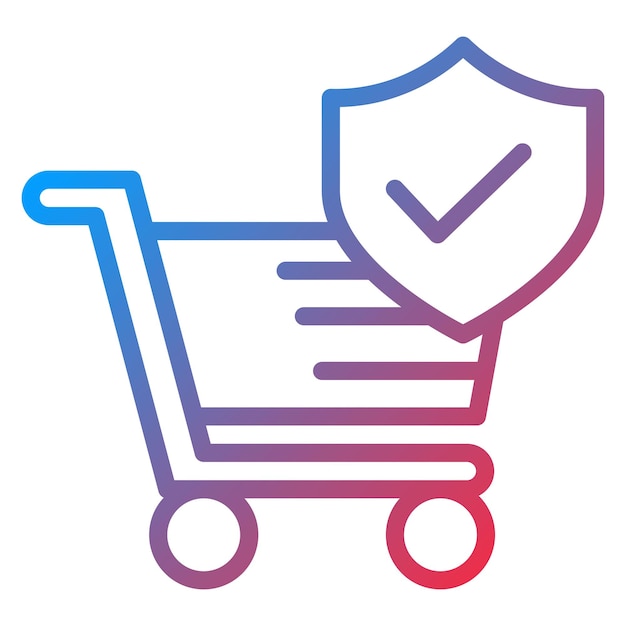 Imagen vectorial de icono de comercio electrónico seguro Se puede utilizar para el pago seguro