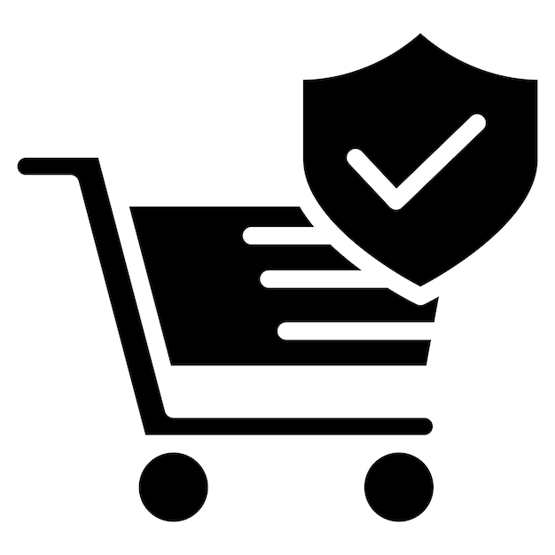 Imagen vectorial de icono de comercio electrónico seguro Se puede utilizar para el pago seguro