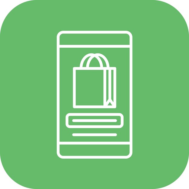 Imagen vectorial de icono de comercio móvil Se puede utilizar para el arranque
