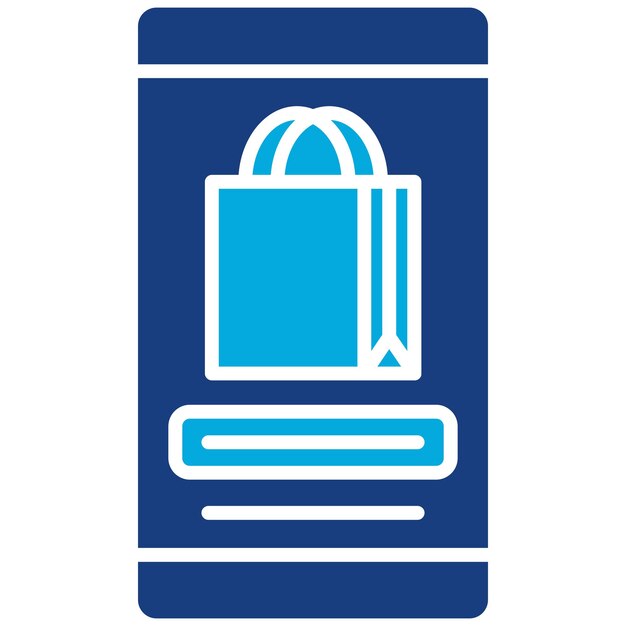 Imagen vectorial de icono de comercio móvil Se puede utilizar para el arranque