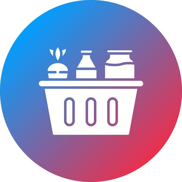 Imagen vectorial del icono de comestibles Se puede usar para Mall