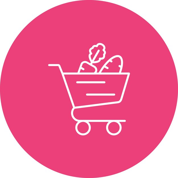 Imagen vectorial del icono de comestibles Se puede utilizar para la tienda web