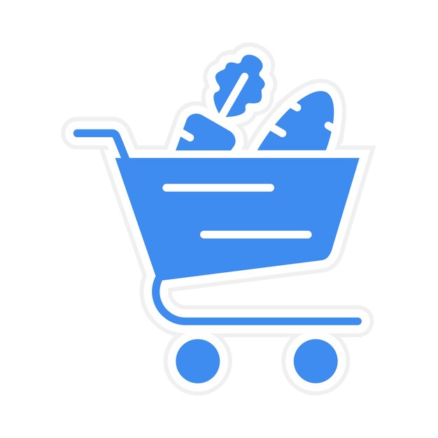 Imagen vectorial del icono de comestibles Se puede utilizar para la tienda web