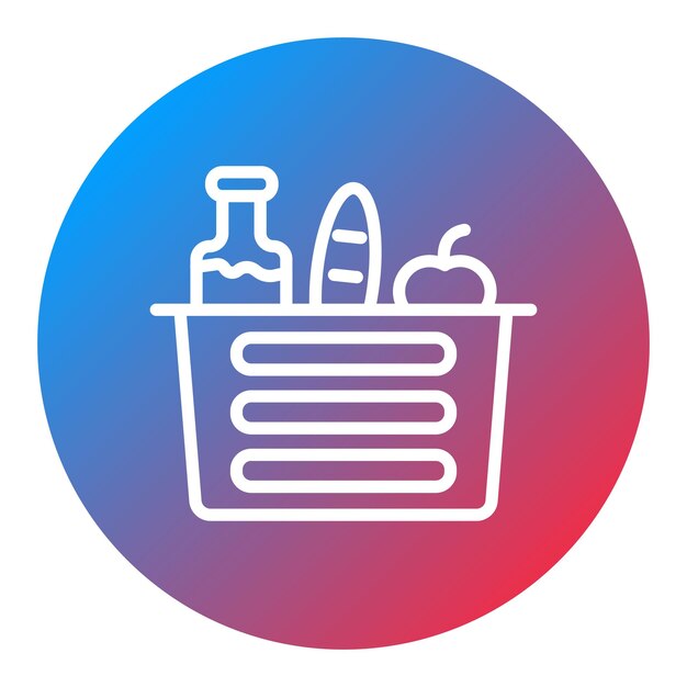 Imagen vectorial del icono de comestibles Se puede utilizar para la tienda web