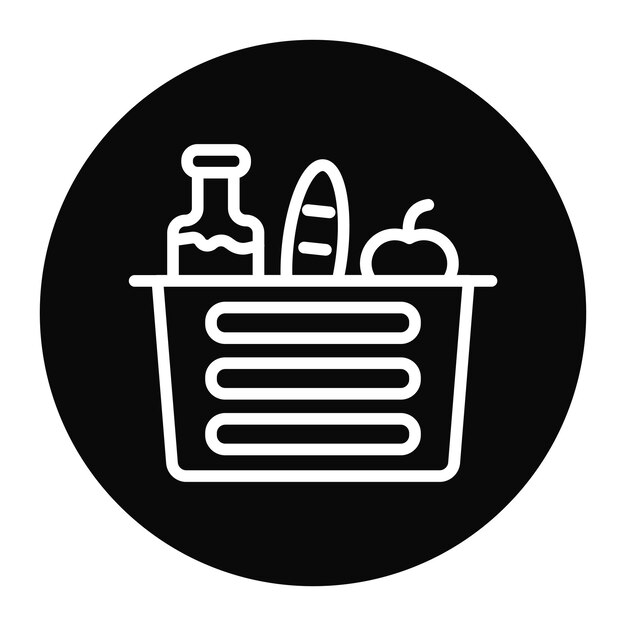 Imagen vectorial del icono de comestibles Se puede utilizar para la tienda web