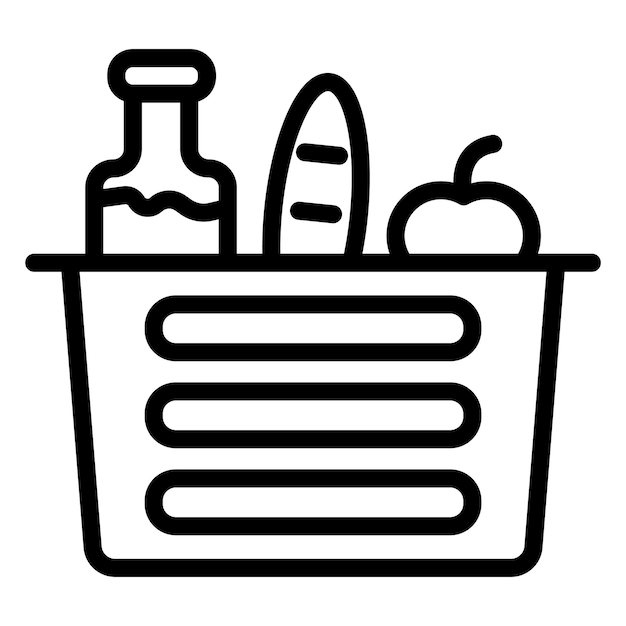 Imagen vectorial del icono de comestibles Se puede utilizar para la tienda web