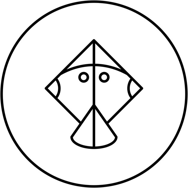 Imagen vectorial del icono de la cometa Se puede usar para entretenimiento
