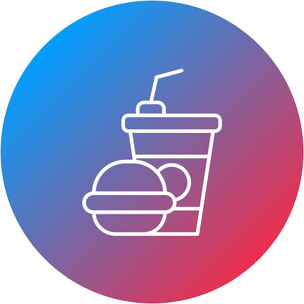 Imagen vectorial del icono de comida y bebida Se puede usar para la tienda web