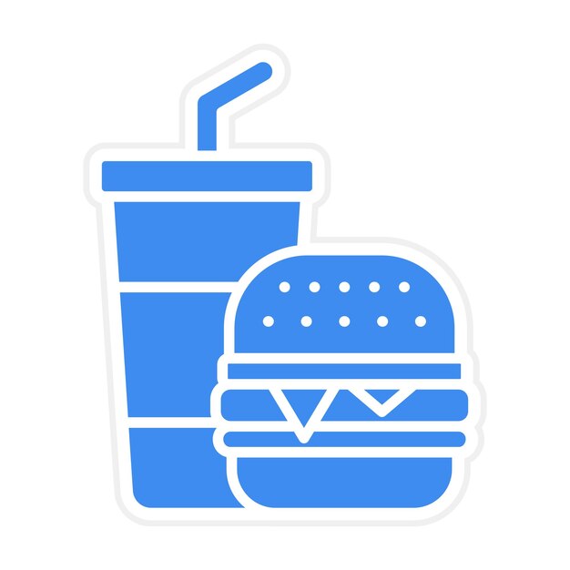 Imagen vectorial de icono de comida rápida Se puede usar para Restaurante