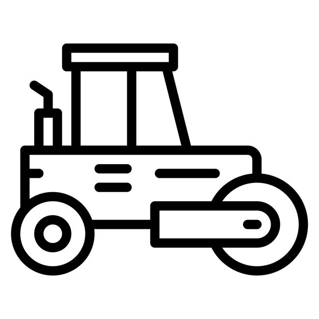 Imagen vectorial del icono del compactador Se puede utilizar para vehículos de construcción