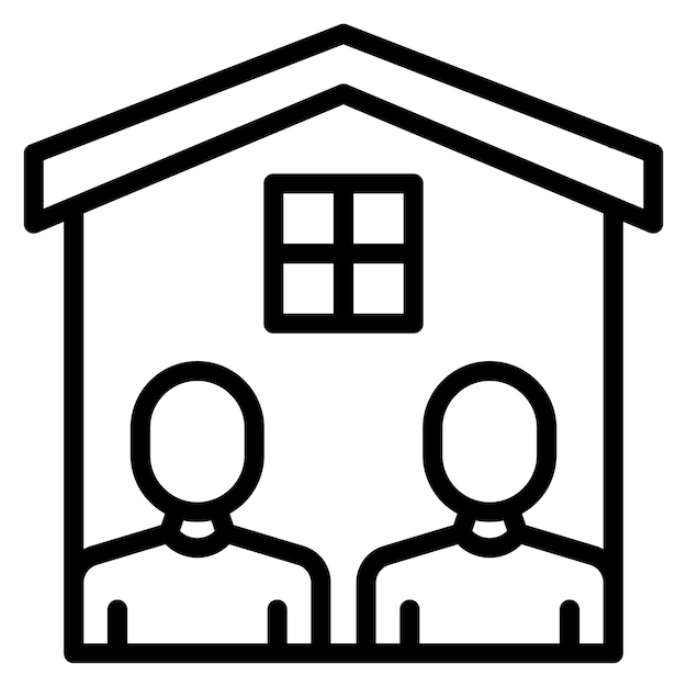 Imagen vectorial del icono de los compañeros de cuarto Se puede usar para la relación social