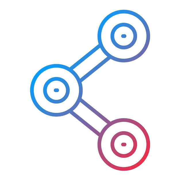 Vector imagen vectorial de icono compartido puede utilizarse para la interfaz de usuario