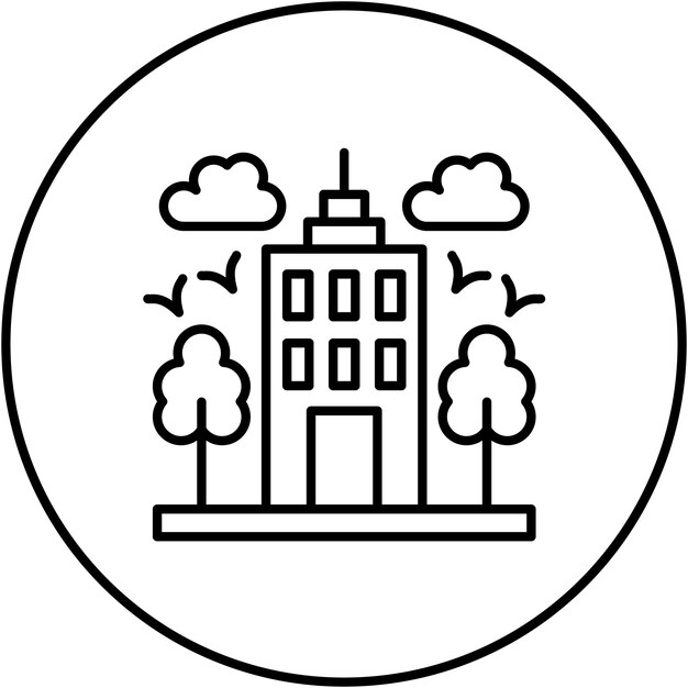 Imagen vectorial del icono del complejo puede utilizarse para la Agencia de Viajes