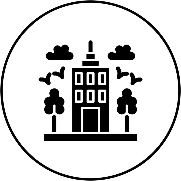 Imagen vectorial del icono del complejo puede utilizarse para la Agencia de Viajes