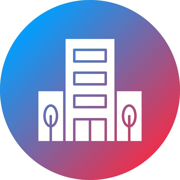 Imagen vectorial del icono del complejo puede utilizarse para la gestión de hoteles