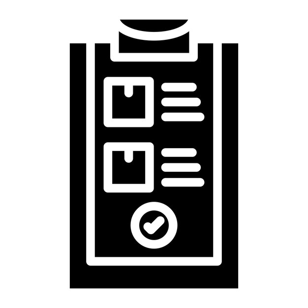 Imagen vectorial de icono completada del pedido Se puede utilizar para el comercio minorista digital