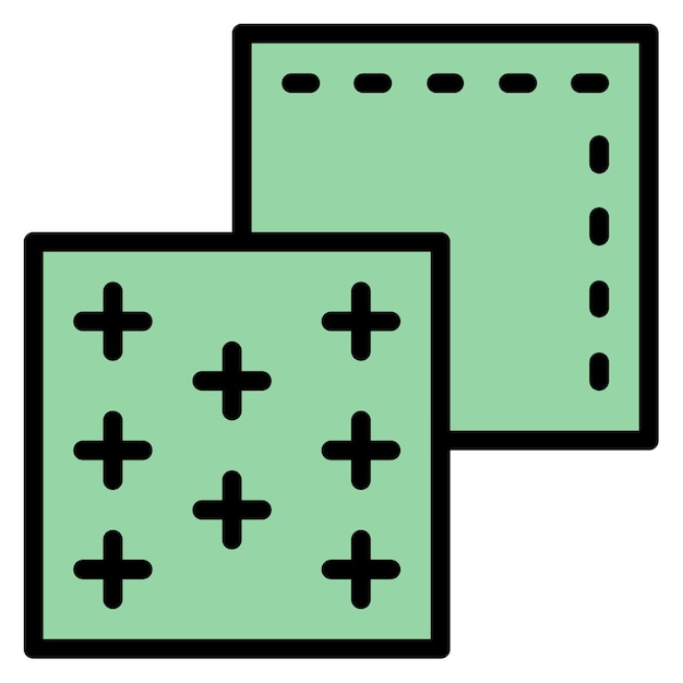 Imagen vectorial del icono de los componentes Se puede utilizar para las características de la tela