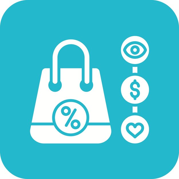 Imagen vectorial de icono de comportamiento del consumidor Se puede utilizar para el marketing digital