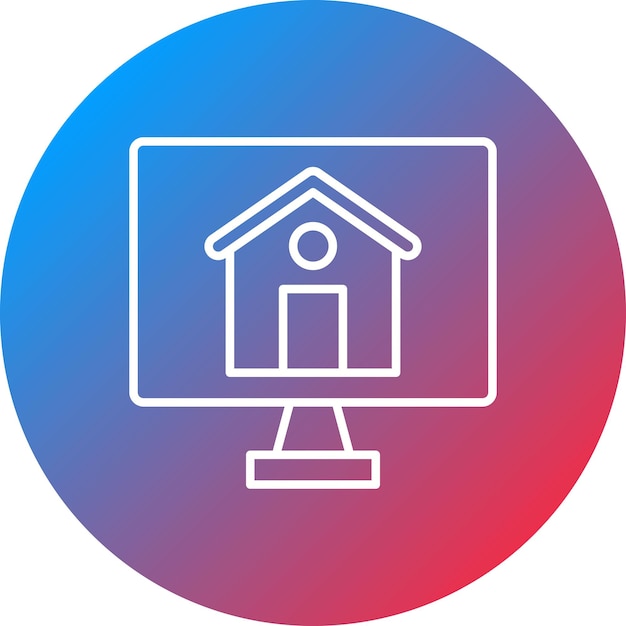 Imagen vectorial de icono de compra de casas en línea Se puede utilizar para bienes raíces