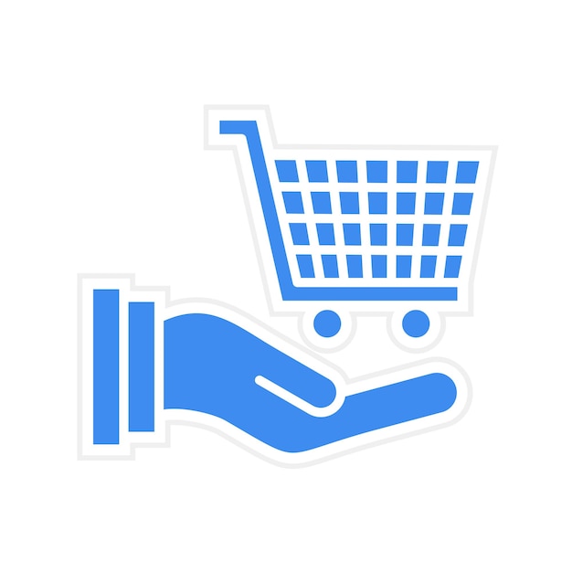 Imagen vectorial de icono de compra Puede utilizarse para el emprendimiento