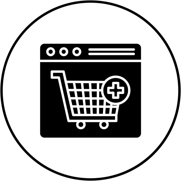 Imagen vectorial de icono de compra Puede utilizarse para el emprendimiento