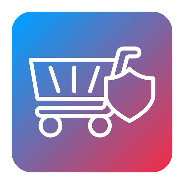 Imagen vectorial de icono de compra segura Se puede utilizar para el pago seguro