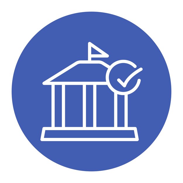 Imagen vectorial del icono de comprobación de gobierno Se puede utilizar para la auditoría empresarial