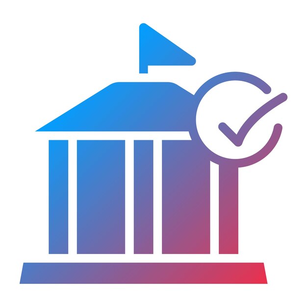 Imagen vectorial del icono de comprobación de gobierno Se puede utilizar para la auditoría empresarial