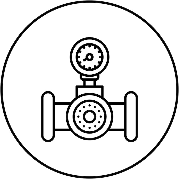 Imagen vectorial del icono de comprobación de presión Se puede utilizar para la fontanería