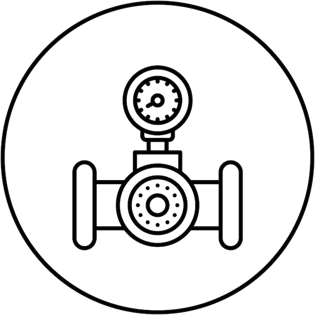 Vector imagen vectorial del icono de comprobación de presión se puede utilizar para la fontanería