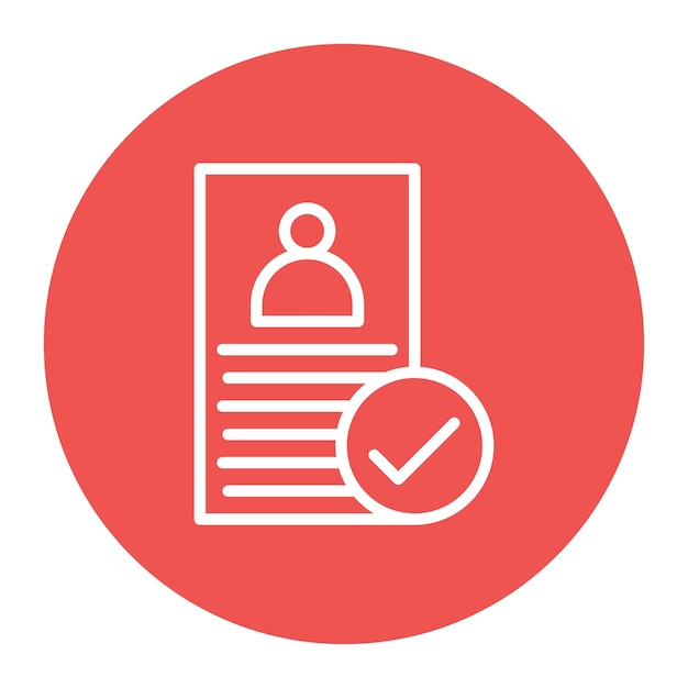 Imagen vectorial de icono de comprobación de referencia Puede utilizarse para Headhunting