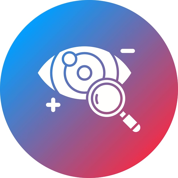 Imagen vectorial del icono de comprobación de la vista Se puede utilizar para el optometrista