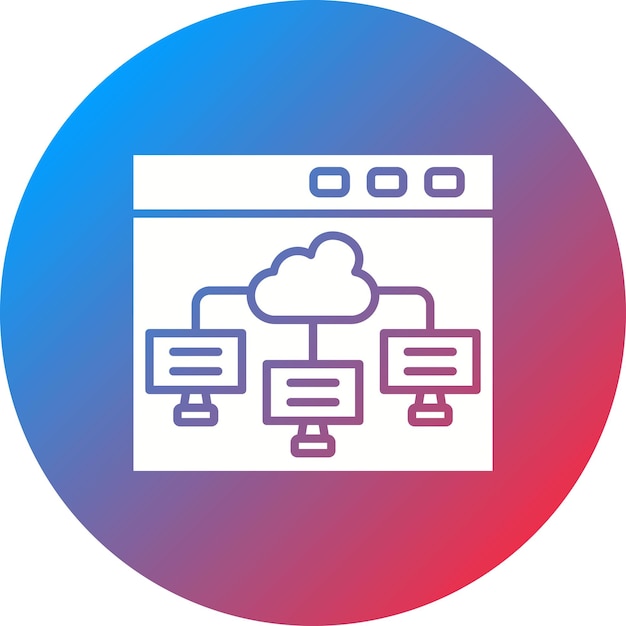 Imagen vectorial de icono de computación en la nube Se puede utilizar para SEO y SEM