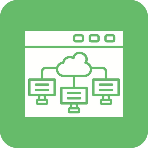Imagen vectorial de icono de computación en la nube Se puede utilizar para SEO y SEM