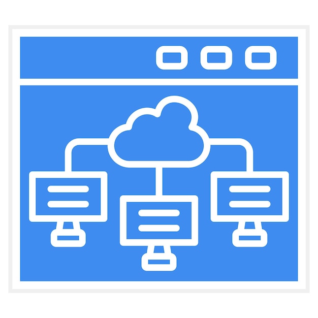 Imagen vectorial de icono de computación en la nube Se puede utilizar para SEO y SEM