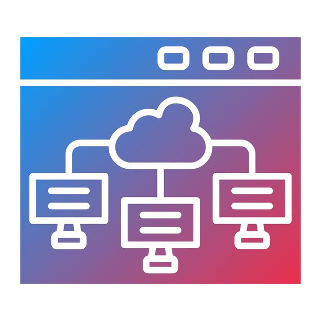 Vector imagen vectorial de icono de computación en la nube se puede utilizar para seo y sem