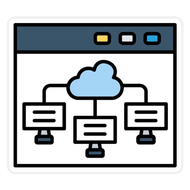 Imagen vectorial de icono de computación en la nube Se puede utilizar para SEO y SEM