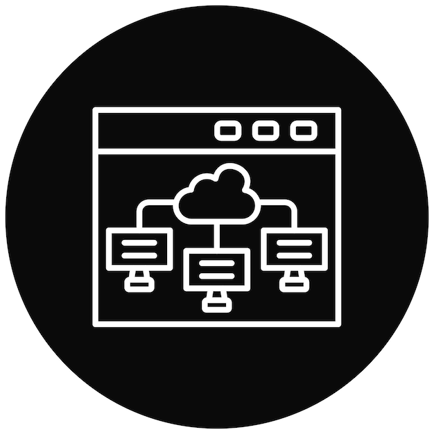 Imagen vectorial de icono de computación en la nube Se puede utilizar para SEO y SEM