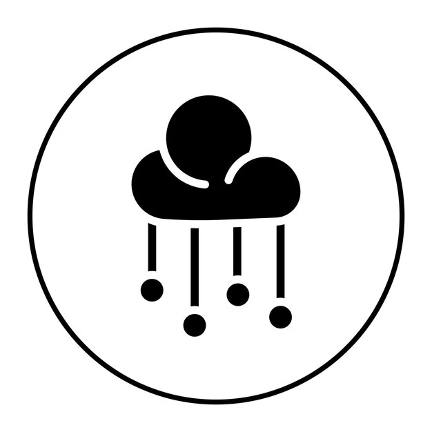 Imagen vectorial de icono de computación en la nube Se puede utilizar para el trabajo remoto
