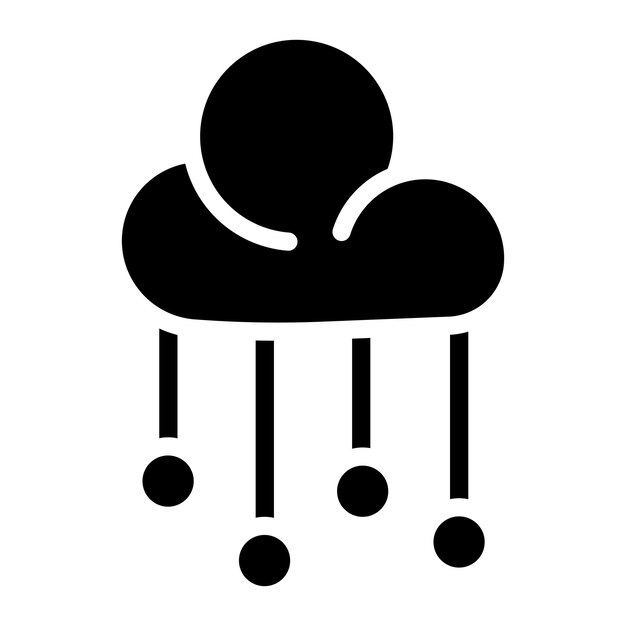Imagen vectorial de icono de computación en la nube Se puede utilizar para el trabajo remoto