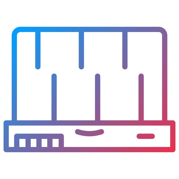 Imagen vectorial del icono de la computadora portátil de juegos Se puede usar para el comercio electrónico de juegos