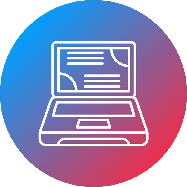 La imagen vectorial del icono de la computadora portátil se puede utilizar para la creatividad
