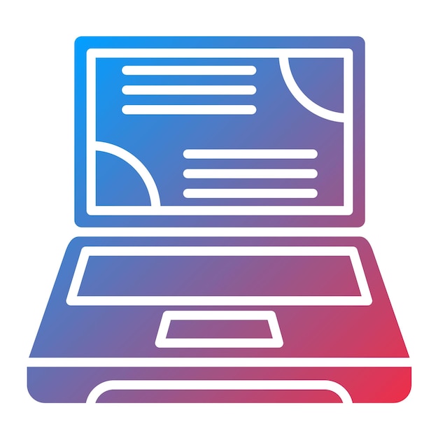 La imagen vectorial del icono de la computadora portátil se puede utilizar para la creatividad