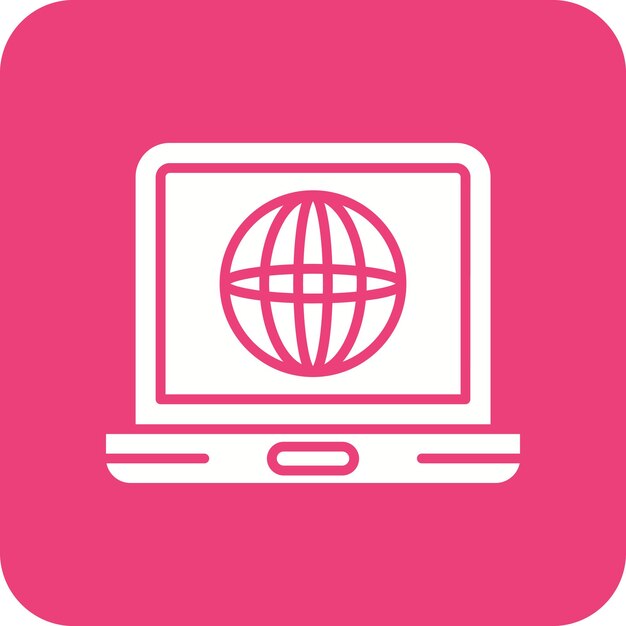 La imagen vectorial del icono de la computadora portátil se puede utilizar para la diplomacia