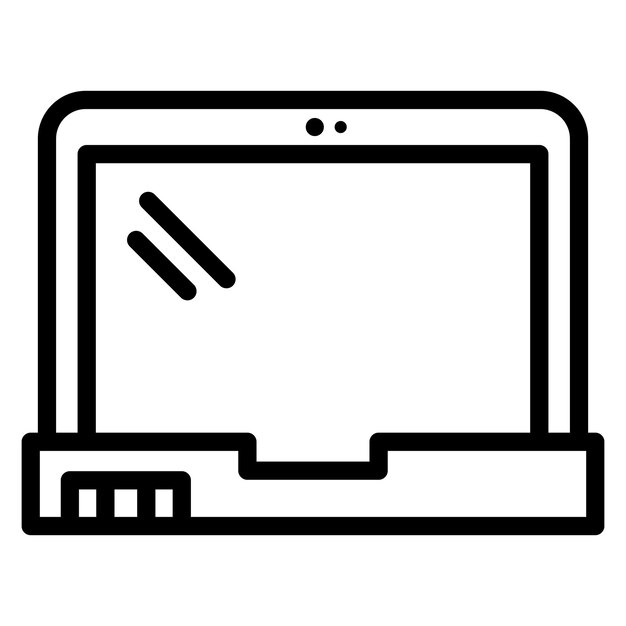 Imagen vectorial del icono de la computadora portátil Se puede utilizar para la Feria de Empleo
